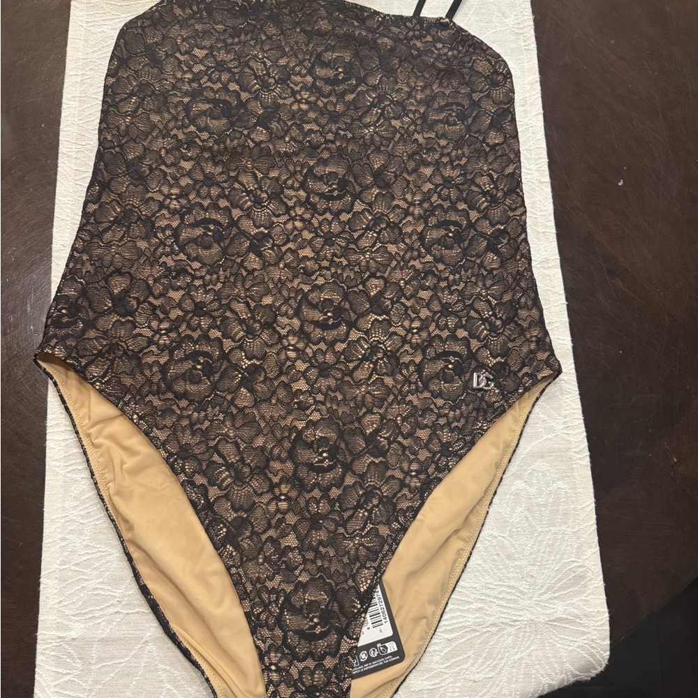 Dolce & Gabbana Black Lace Chemise